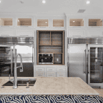 Modern kitchen with stainless steel appliances